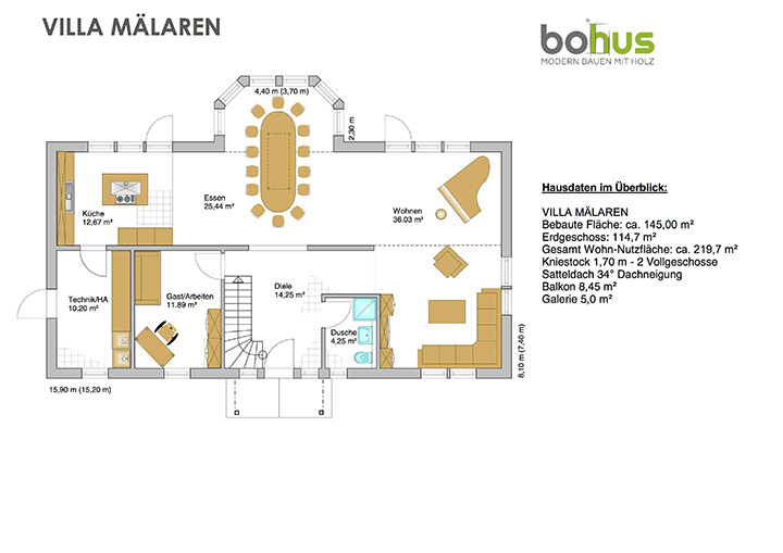 Grundriss DG Schwedenhaus Mälaren